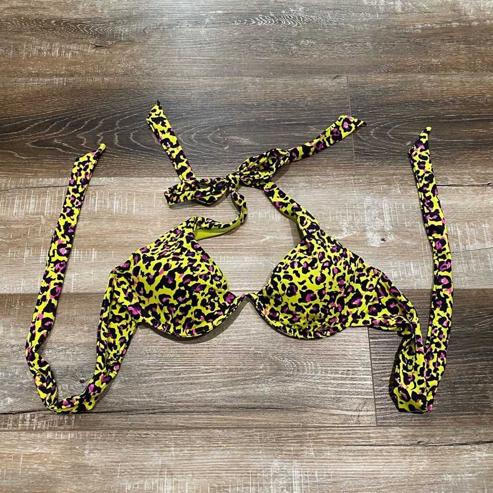 Victoria’s Secret neon leopard bikini top